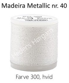Madeira Metallic nr. 40 farve 300 hvid